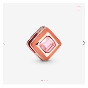 Pandora bracelet "Pink square clip charm"